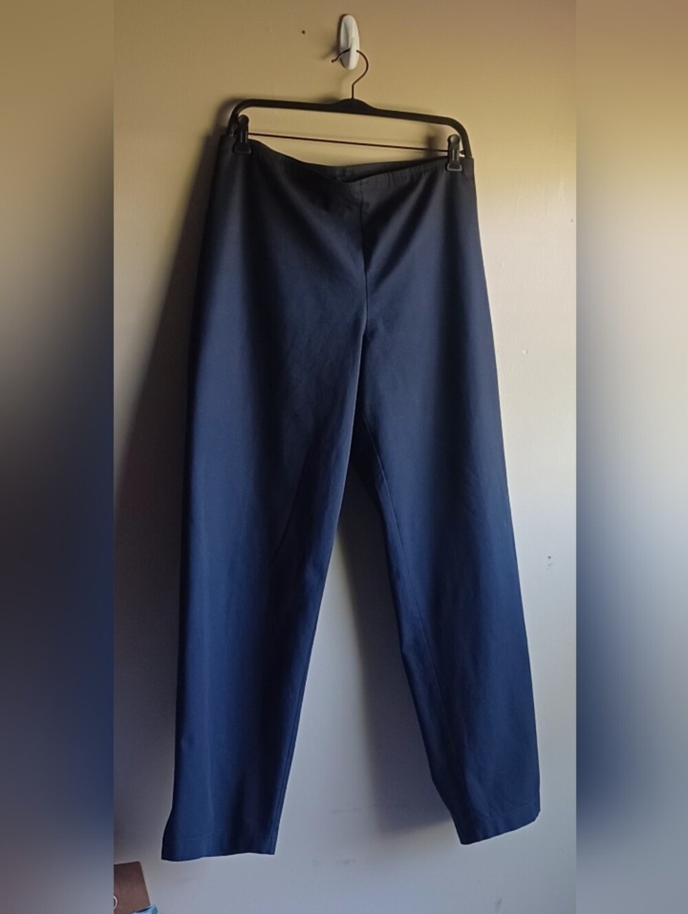 EILEEN FISHER organic Cotton Stretch Ankle Pants In Black XL